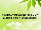 手机网易云个性化设置在哪（网易云个性化在哪 网易云的个性化设置在哪里介绍）