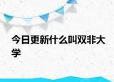 今日更新什么叫双非大学