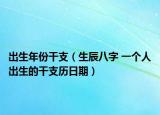 出生年份干支（生辰八字 一个人出生的干支历日期）