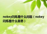 nokey闪烁是什么问题（nokey闪烁是什么意思）