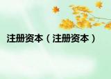 注册资本（注册资本）
