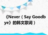 《Never（Say Goodbye》的韩文歌词）