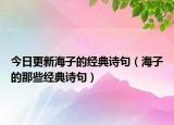 今日更新海子的经典诗句（海子的那些经典诗句）