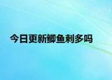 今日更新鲫鱼刺多吗