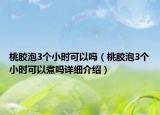 桃胶泡3个小时可以吗（桃胶泡3个小时可以煮吗详细介绍）