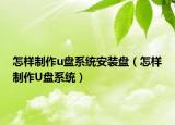 怎样制作u盘系统安装盘（怎样制作U盘系统）
