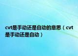 cvt是手动还是自动的意思（cvt是手动还是自动）