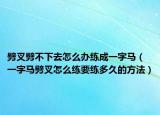 劈叉劈不下去怎么办练成一字马（一字马劈叉怎么练要练多久的方法）