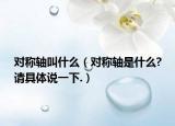对称轴叫什么（对称轴是什么?请具体说一下.）