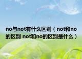 no与not有什么区别（not和no的区别 not和no的区别是什么）