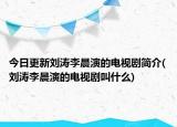 今日更新刘涛李晨演的电视剧简介(刘涛李晨演的电视剧叫什么)