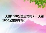 一天跑1000公里正常吗（一天跑1000公里伤车吗）