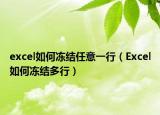 excel如何冻结任意一行（Excel如何冻结多行）