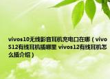 vivos10无线影音耳机充电口在哪（vivoS12有线耳机插哪里 vivos12有线耳机怎么插介绍）