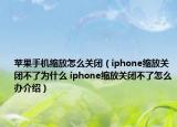 苹果手机缩放怎么关闭（iphone缩放关闭不了为什么 iphone缩放关闭不了怎么办介绍）