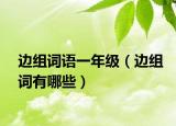 边组词语一年级（边组词有哪些）