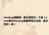 vlookup函数将一表引用饭另一个表（excel表中vlookup函数使用方法将一表引到另一表）