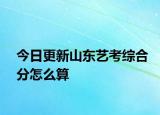 今日更新山东艺考综合分怎么算