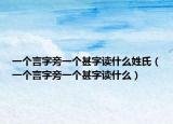 一个言字旁一个甚字读什么姓氏（一个言字旁一个甚字读什么）