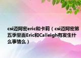 csi迈阿密eric和卡莉（csi迈阿密第五季里面Eric和Calleigh有发生什么事情么）