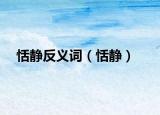 恬静反义词（恬静）