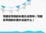 驾驶证吊销的补救办法有吗（驾驶证吊销的补救办法是什么）