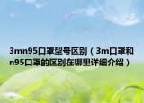 3mn95口罩型号区别（3m口罩和n95口罩的区别在哪里详细介绍）