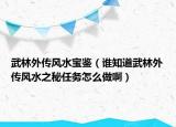 武林外传风水宝鉴（谁知道武林外传风水之秘任务怎么做啊）