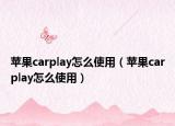 苹果carplay怎么使用（苹果carplay怎么使用）