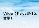 Valder（Fields 是什么意思）