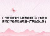 广州社保查询个人缴费明细打印（如何查询和打印社保缴纳明细--广东地区社保）