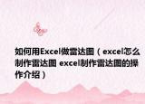 如何用Excel做雷达图（excel怎么制作雷达图 excel制作雷达图的操作介绍）