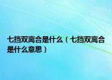 七挡双离合是什么（七挡双离合是什么意思）