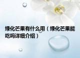 绿化芒果有什么用（绿化芒果能吃吗详细介绍）