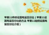 苹果11咋样设置电量百分比（苹果11设置电量百分比的方法 苹果11如何设置电量百分比介绍）