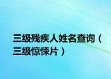 三级残疾人姓名查询（三级惊悚片）