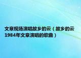 文章现场演唱故乡的云（故乡的云 1984年文章演唱的歌曲）
