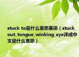 stuck to是什么意思英语（stuck_out_tongue_winking_eye译成中文是什么意思）