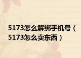 5173怎么解绑手机号（5173怎么卖东西）