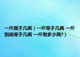 一斤属于几两（一斤等于几两 一斤到底等于几两 一斤有多少两?）