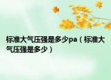 标准大气压强是多少pa（标准大气压强是多少）