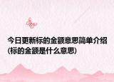 今日更新标的金额意思简单介绍(标的金额是什么意思)