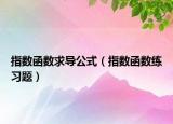 指数函数求导公式（指数函数练习题）