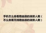 手机怎么查看路由器的连接人数（怎么查看无线路由器的连接人数）