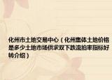 化州市土地交易中心（化州集体土地价格是多少土地市场供求双下跌流拍率指标好转介绍）