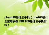 pbcm30是什么手机（pbet00是什么型号手机 PBET00是什么手机介绍）