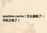 qqvideo.cache（怎么删除了一开机又有了）
