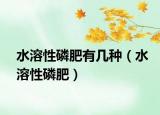 水溶性磷肥有几种（水溶性磷肥）