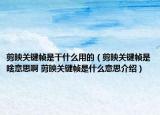 剪映关键帧是干什么用的（剪映关键帧是啥意思啊 剪映关键帧是什么意思介绍）