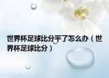 世界杯足球比分平了怎么办（世界杯足球比分）
